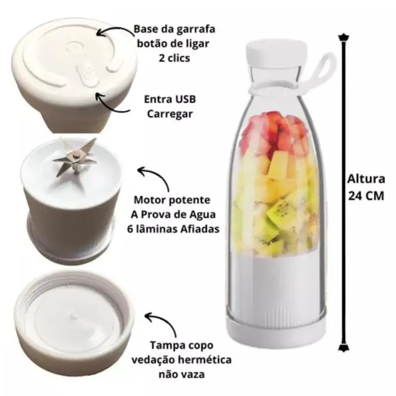 Mini Liquidificador Portátil Recarregável