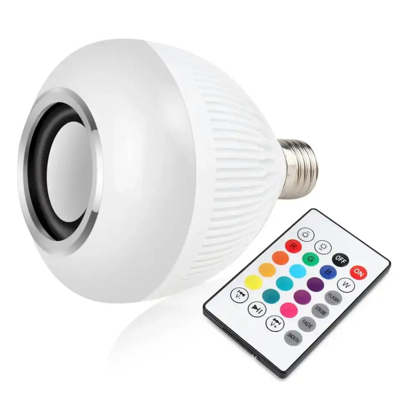 Lampada Bluetooth Led Caixa De Som Com Controle Remoto 12W